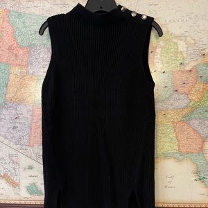 Loft Sleeveless Sweater- Black Size Small